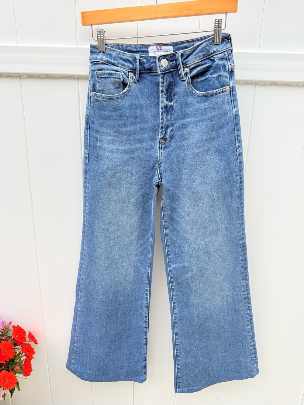 Dear John Fiona Light Blue Wide-Leg High-Rise Jeans